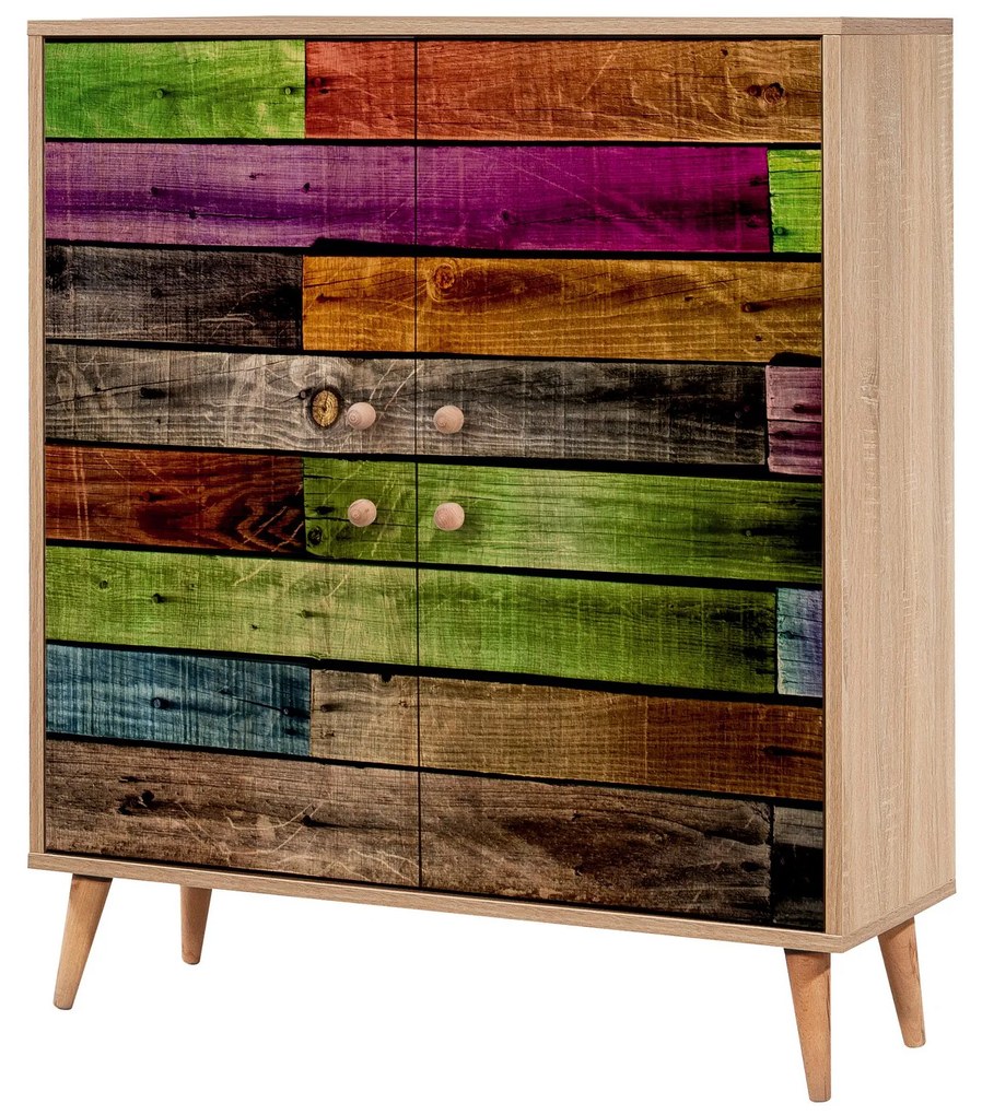 Mobilier pentru hol Maluxe 726 (Stejar sonoma + antracit). 1089068