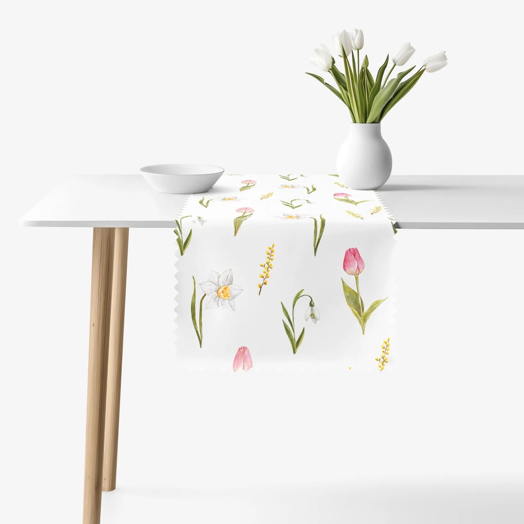 Goldea napron de masă teflonat - atingere de primăvară 50x120 cm