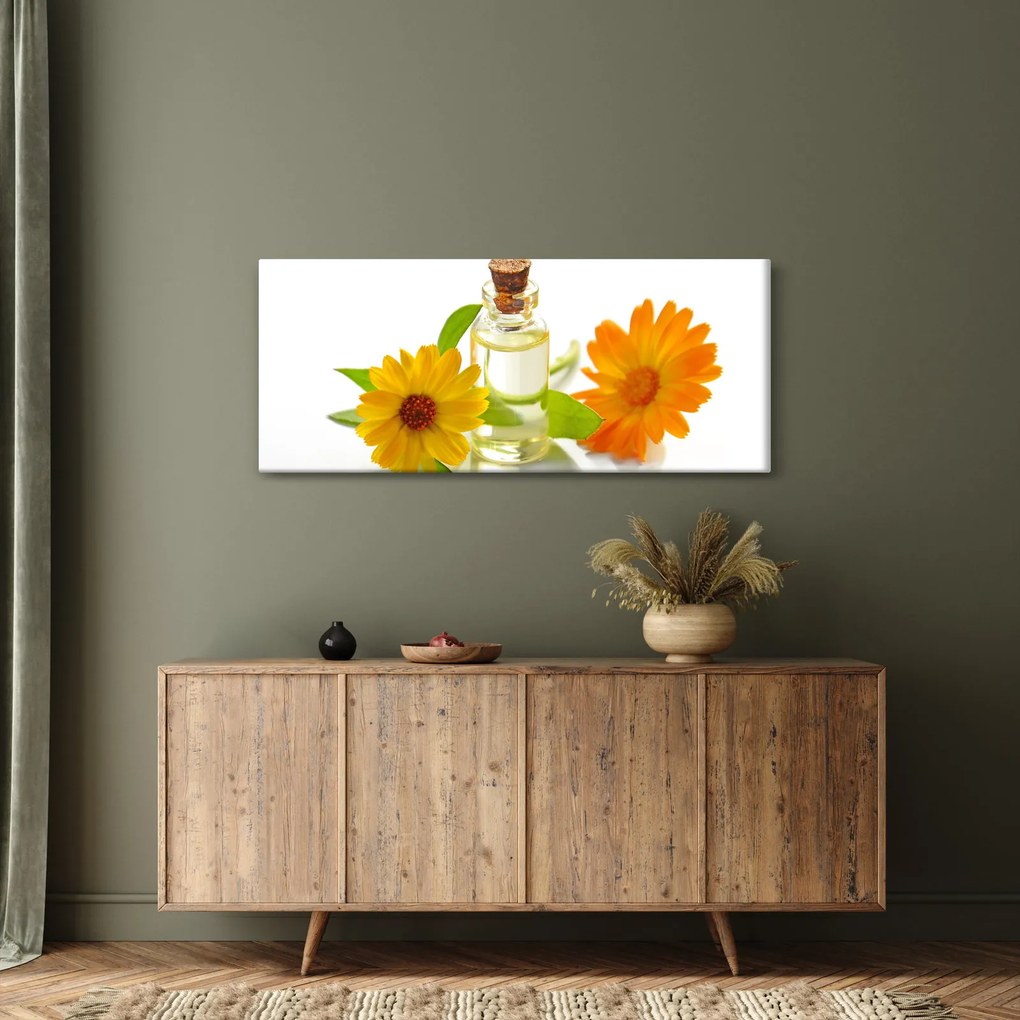 Tablou cu ulei de flori (120x50 cm)