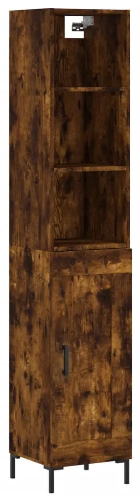 3190090 vidaXL Dulap înalt, stejar fumuriu, 34,5x34x180 cm, lemn prelucrat