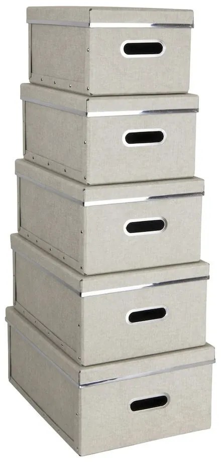 Cutii de depozitare 5 buc. cu capac Joachim – Bigso Box of Sweden