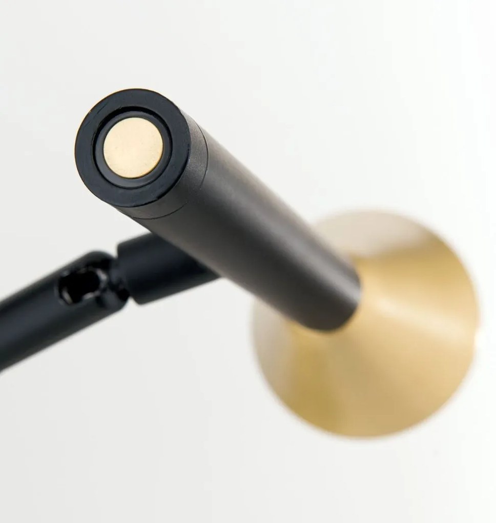 Veioza LED stil scandinav minimalist ODEON negru/alama