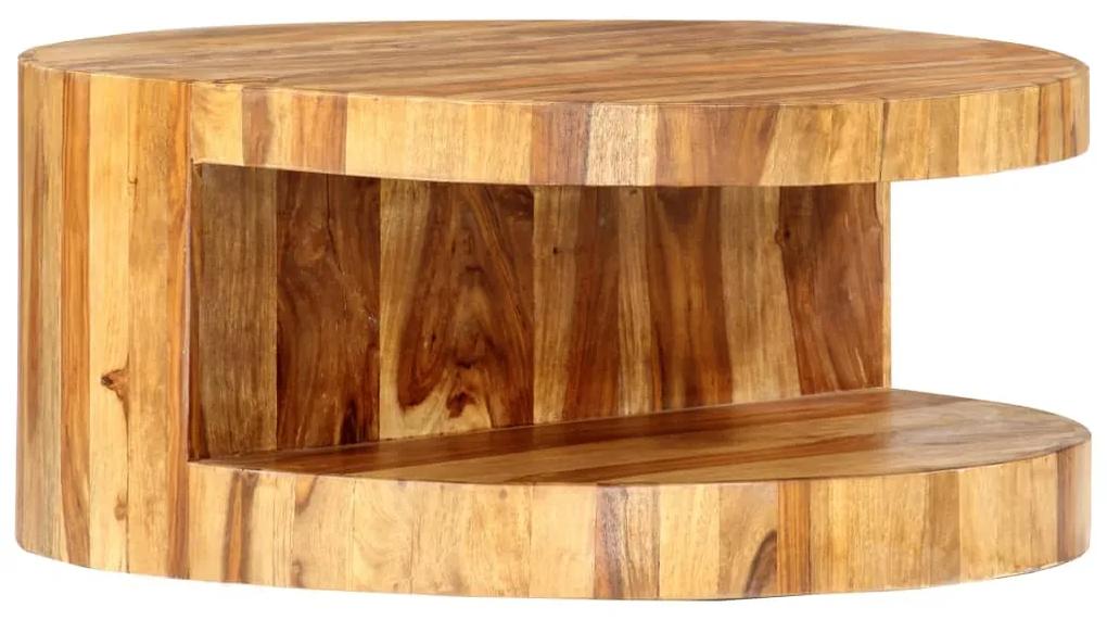 vidaXL Măsuță de cafea rotundă, 65 x 30 cm, lemn masiv de sheesham