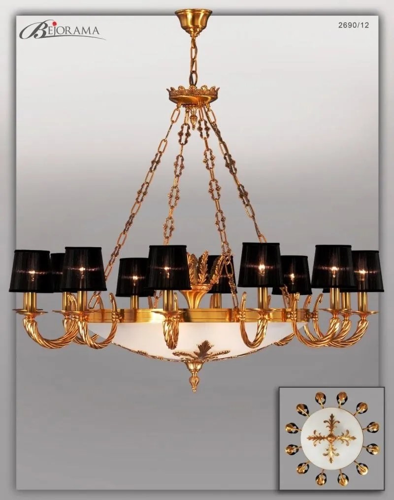 Candelabru 12 brate fabricat manual diam.112cm Olga 2690/12 Bejorama