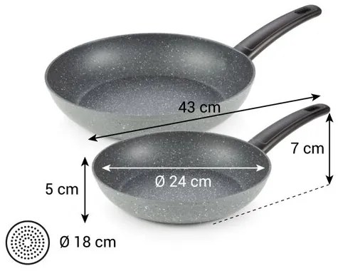 Set de 2 tigăi Tescoma FineLINE, 24 și  28 cm