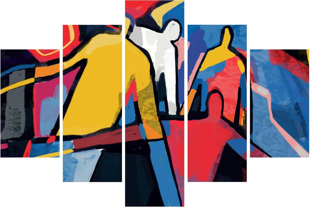 Tablou - Abstract bărbați (150x105 cm)