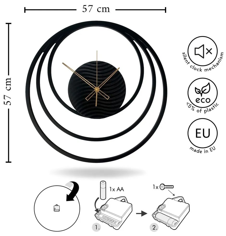 Ceas de perete ø 57 cm Noah – Styler