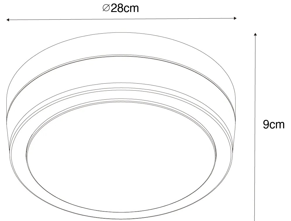 Plafoniera moderna pentru exterior din oțel 28 cm IP44 - Flavi
