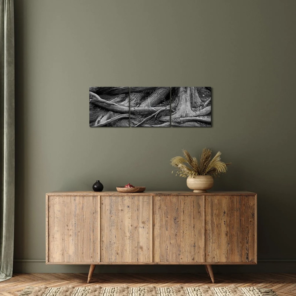 Tablou - Rădăcinile copacului (cu ceas) (90x30 cm)