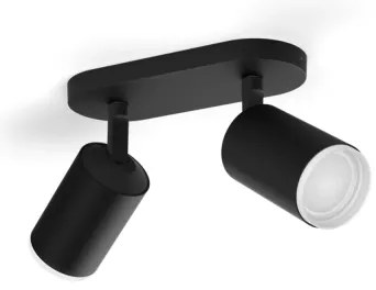 Philips Hue FUGATO LED RGBW spot 2xGU10/4,2W/230V negru dimabil