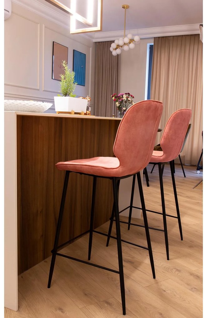 Scaun bar Rabal  (negru + roz). 1098708
