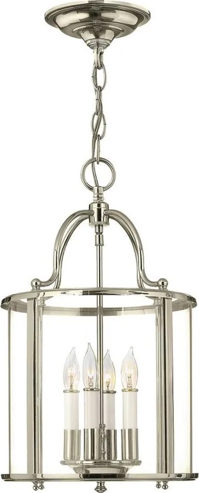 Hinkley HK-GENTRY-P-M-PN - Lustră suspendată pe lanț GENTRY, 4xE14/60W/230V, crom lucios