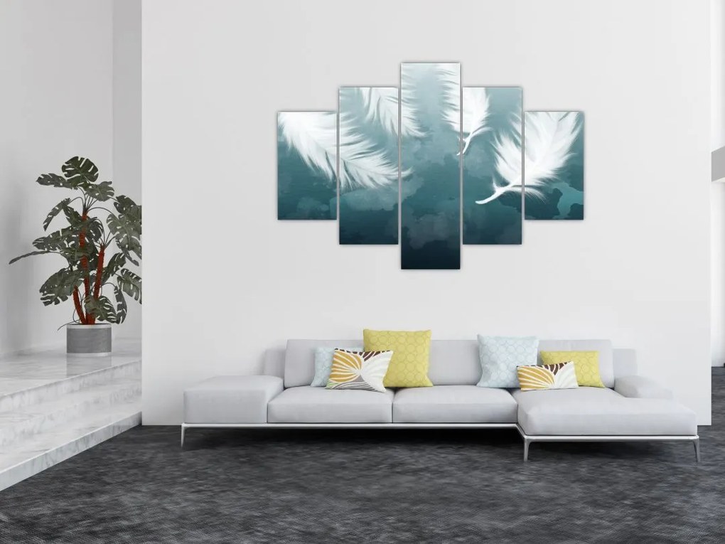 Tablou - Pene albe (150x105 cm)