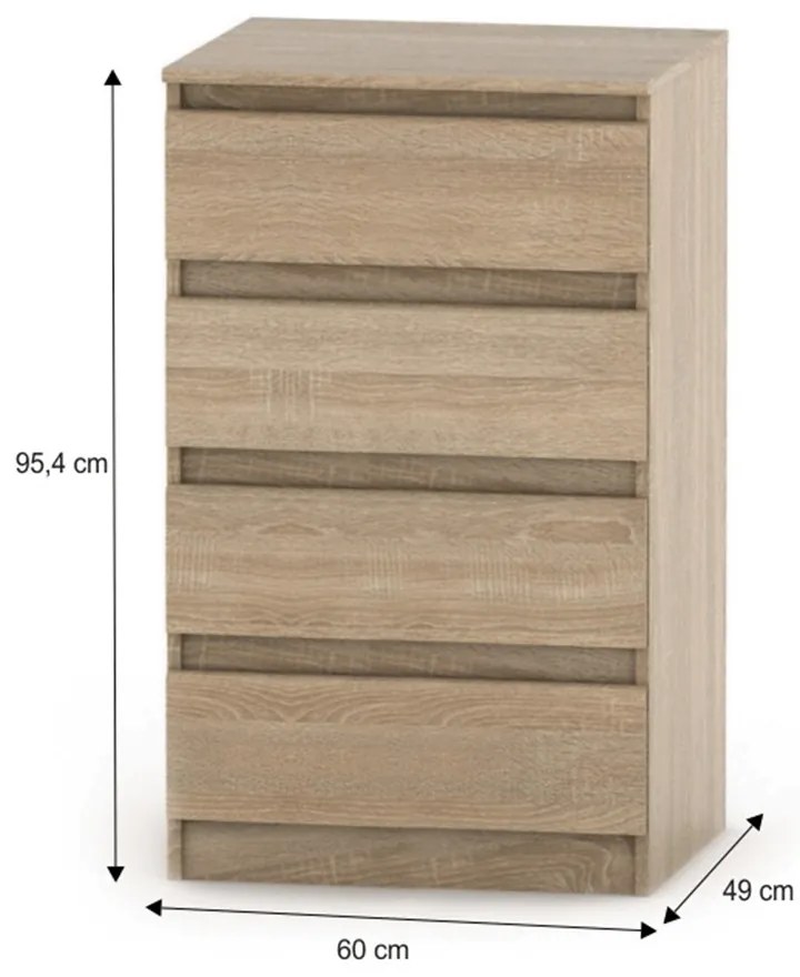 Comodă HANY NEW 014, stejar sonoma