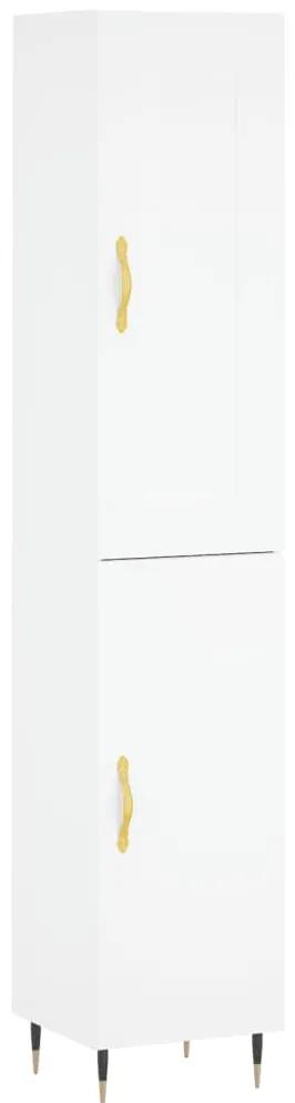 3200113 vidaXL Dulap înalt, alb, 34,5x34x180 cm, lemn prelucrat