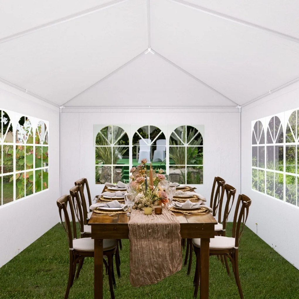 Cort de petrecere NEAPOL, 3x6m, alb Jurhan