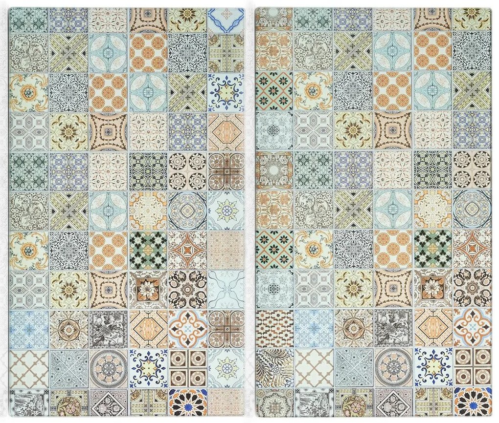 Plăci de protecție din sticlă pentru aragaz, 2 bucăți, ZELLER, model 1