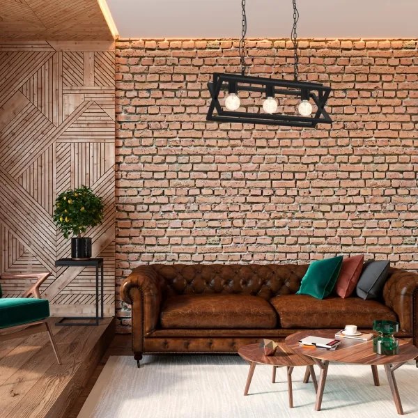 Lustră pe lanț ARNOLD 3xE27/60W/230V neagră