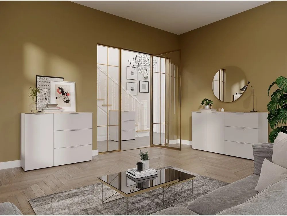 Comodă crem cu aspect mat 151x98x40 cm Savoca – Germania