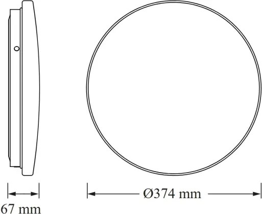 Osram - Plafonieră LED pentru baie CEILING ROUND LED/24W/230V Ø 37 cm IP44 albă