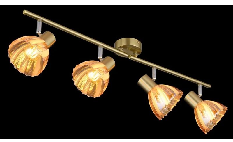 Plafoniera metal alama sticla chihlimbar ZACHERY 4L