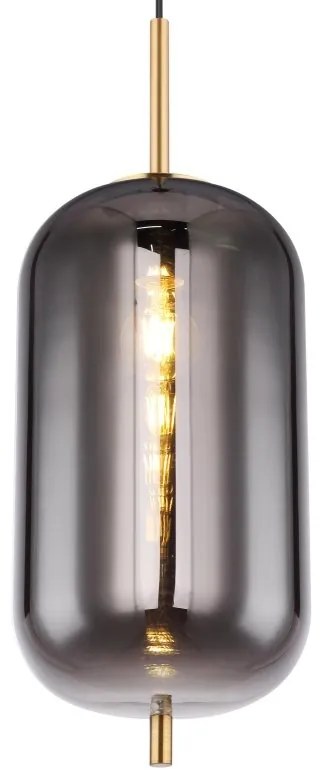 Pendul design modern Blacky I negru mat, alama 22cm