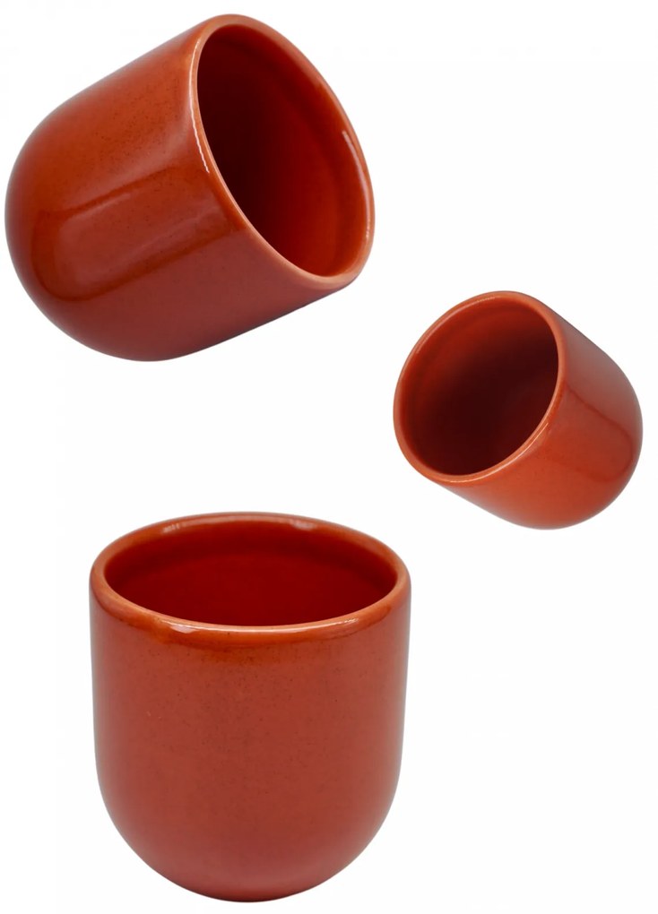 Pahar Cafea NOVUM Mineral Sienna 250 ml (Mineral Sienna Rosu Pal Inchis) Gresie Ceramica Glazurata Manual