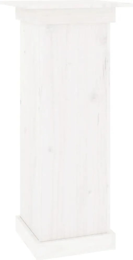 vidaXL Suport pentru flori, alb, 40x40x90 cm, lemn masiv de pin