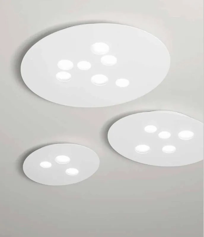 Plafoniera moderna Luna 50x60cm, alb sau gri