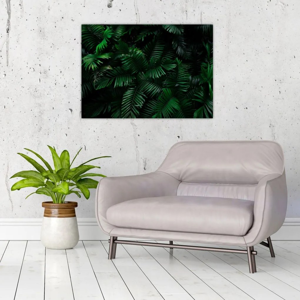 Tablou pe sticlă - Păpădii tropicale (70x50 cm)
