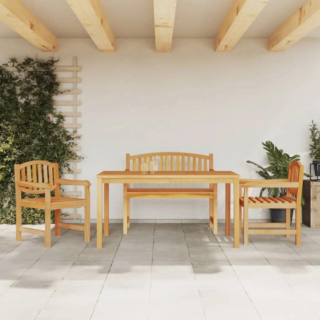 3157941 vidaXL Set mobilier pentru grădină, 4 piese, lemn masiv de tec