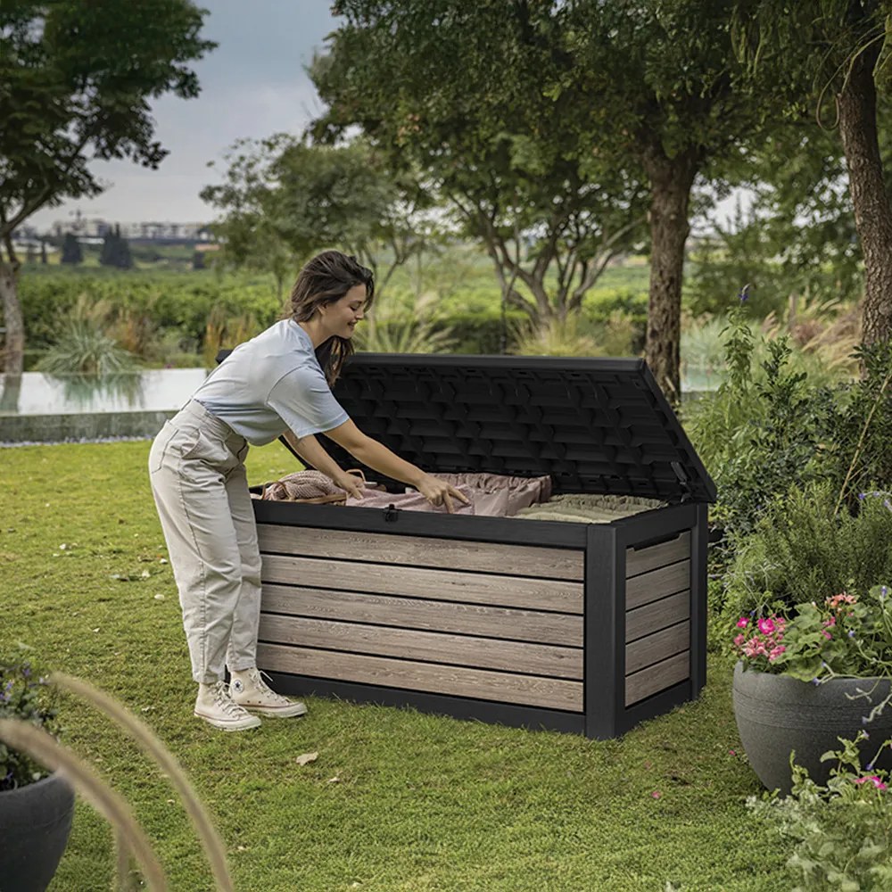 Cutie de grădină din plastic Decocoat 630 L frasin