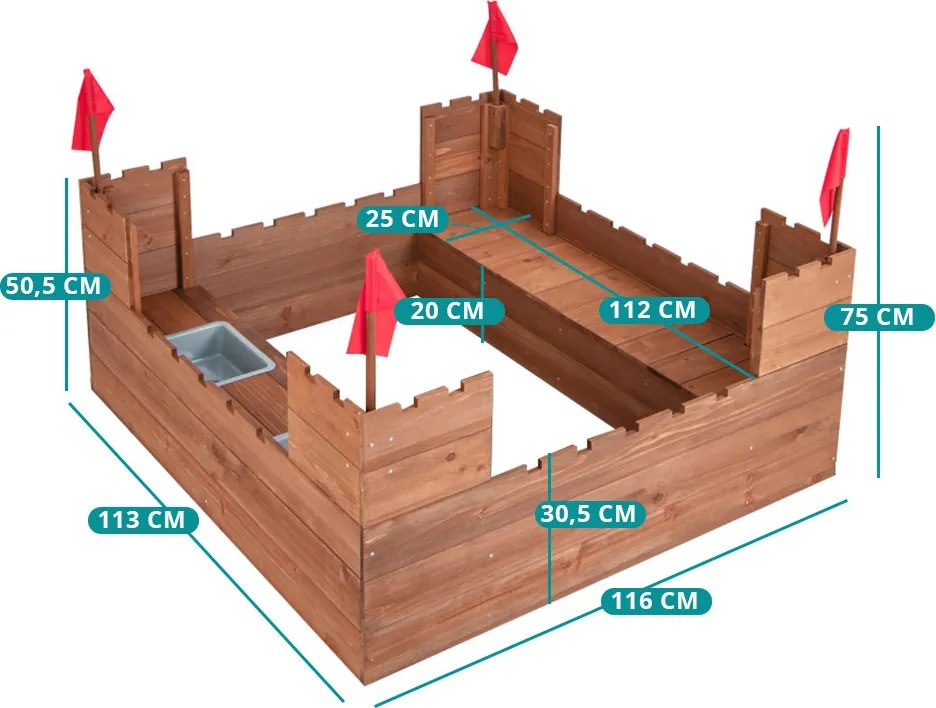 Sandbox în formă de castel