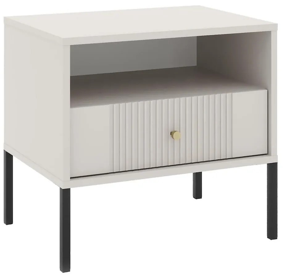 Noptieră LUE, bej/negru