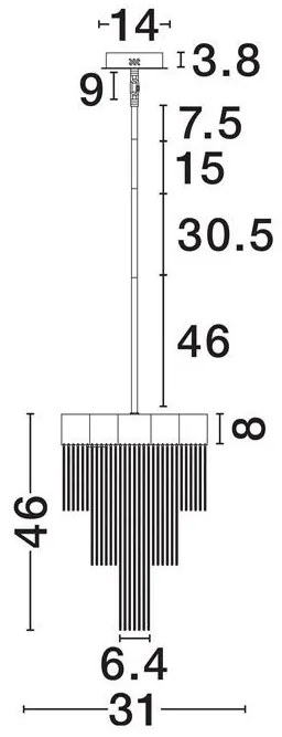 Lustra LED suspendata design modern REVIA aurie