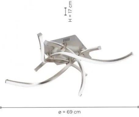 Lustră LED RGB dimabilă SWING LED/24,4W/230V Leuchten Direkt 11995-55 + telecomandă