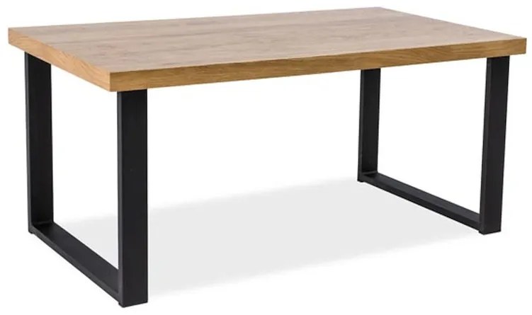 Masa dining Stejar Natural / Negru, UMBERTO 120x80