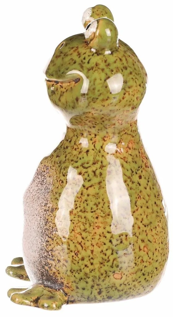 Decorațiune de grădină pentru gard Broască, 8 x 8x 14 cm, ceramică