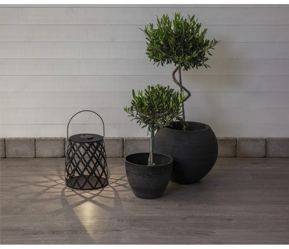 Felinar cu LED Star Trading Calabria, înălțime 28 cm, negru