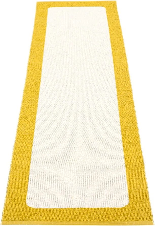Covor tip traversă pentru interior și exterior galben muștar/crem 70x240 cm Ilda Mustard – Pappelina