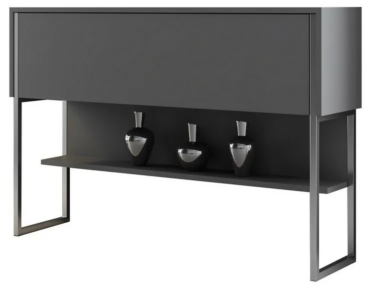 Comodă Luxe Anthracite and Silver