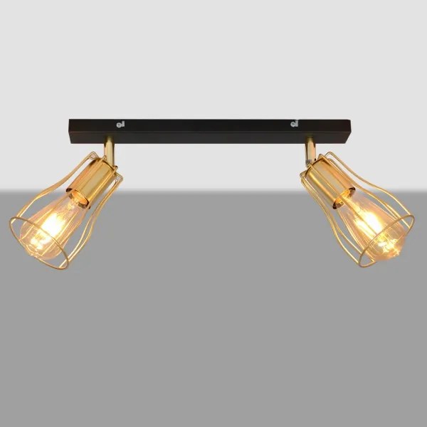 Spot TUBE 2xE27/15W/230V auriu/negru