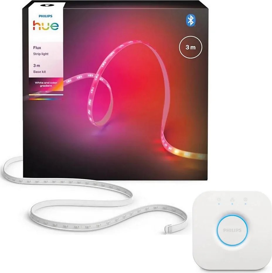 Philips - Bandă LED RGBW reglabilă Hue FLUX 3m LED/12W/230V 2200-6500K + Hue bridge