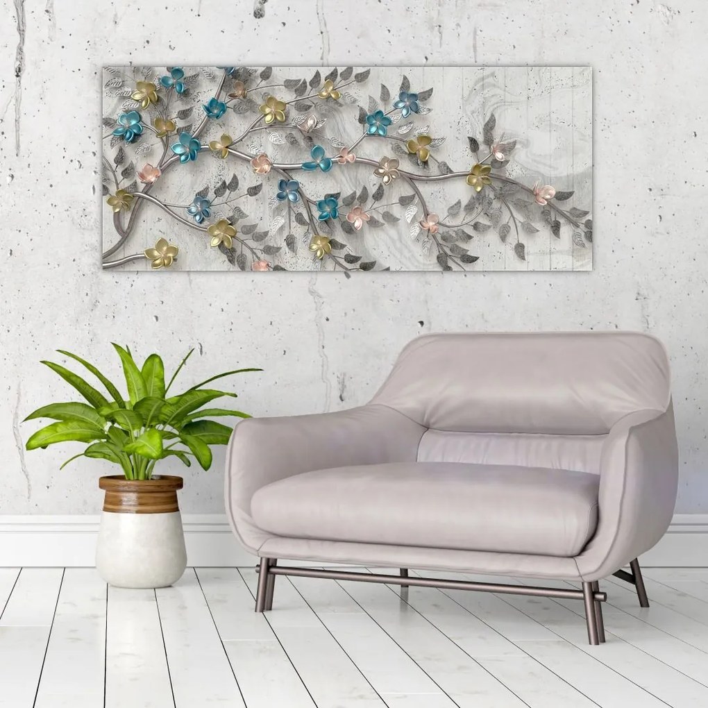 Tablou - Pe creangă - abstract (120x50 cm)