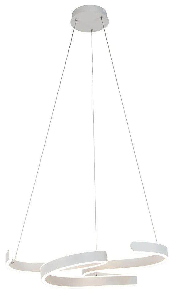 Design hanglamp wit incl. LED 3-staps dimbaar - Frank