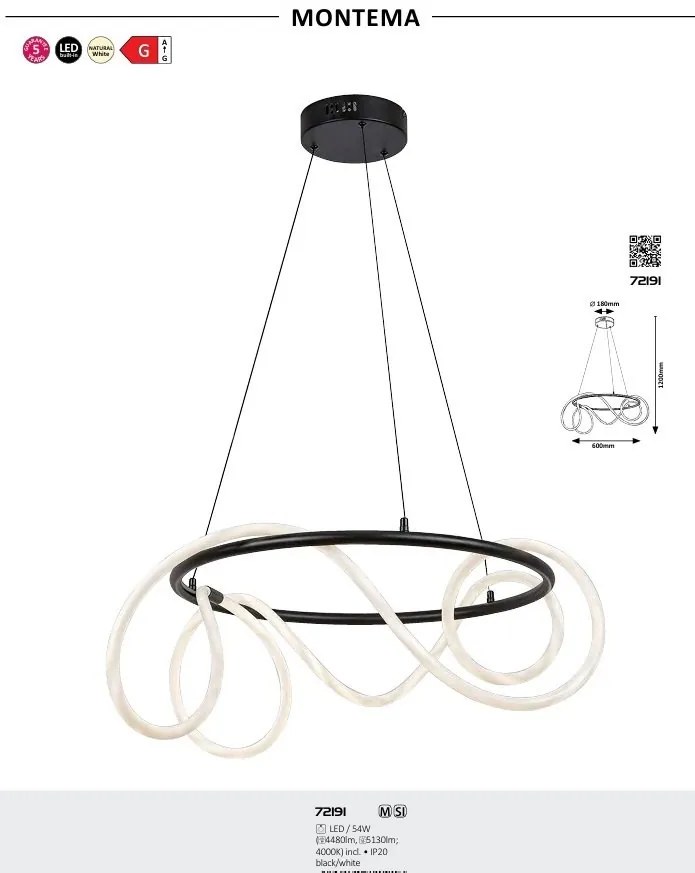 Lustra LED suspendata design modern Montema