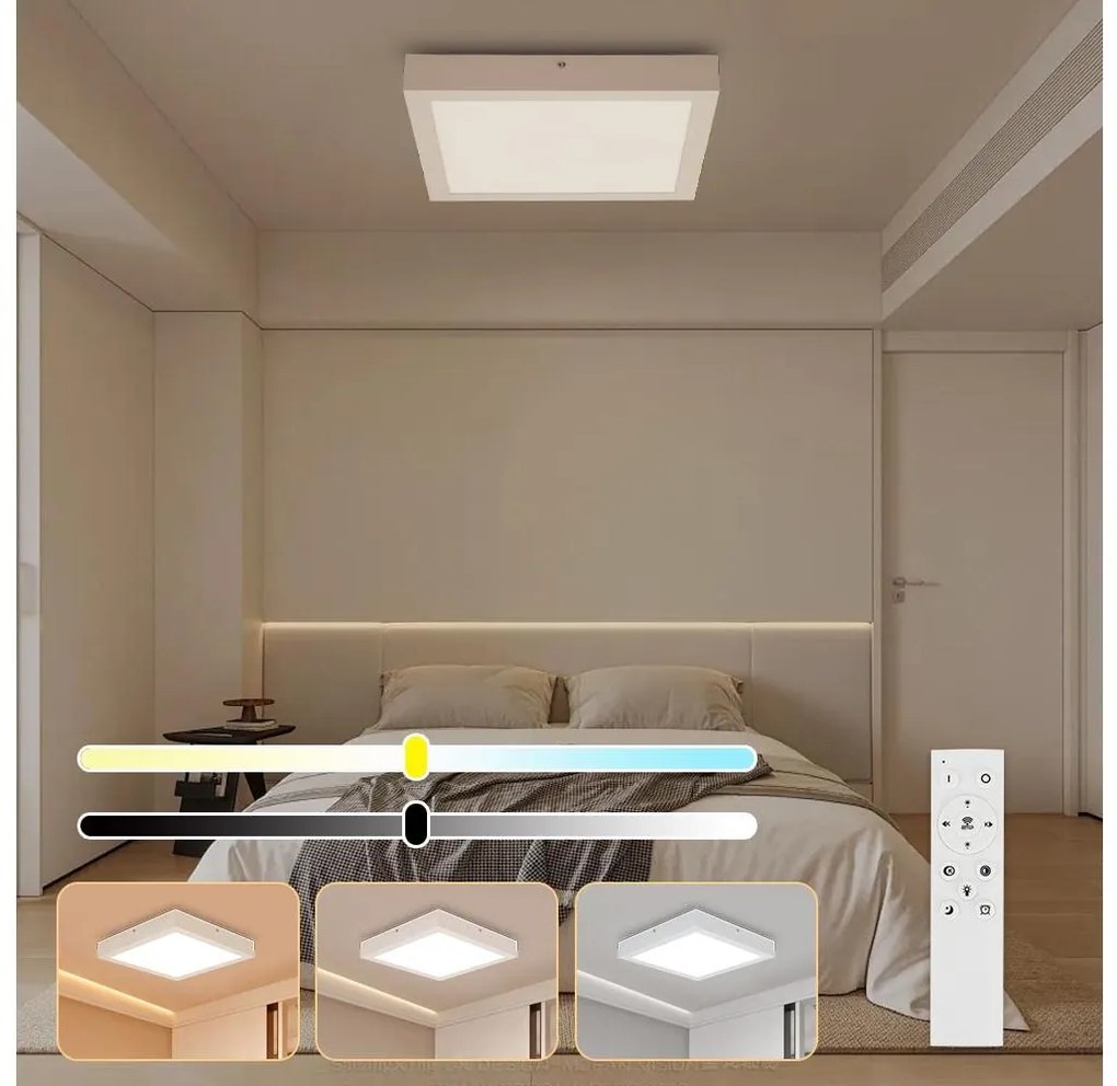 Plafonieră LED dimabilă pentru baie Brilagi FRAME SMART LED/24W/230V IP44 alb + telecomandă