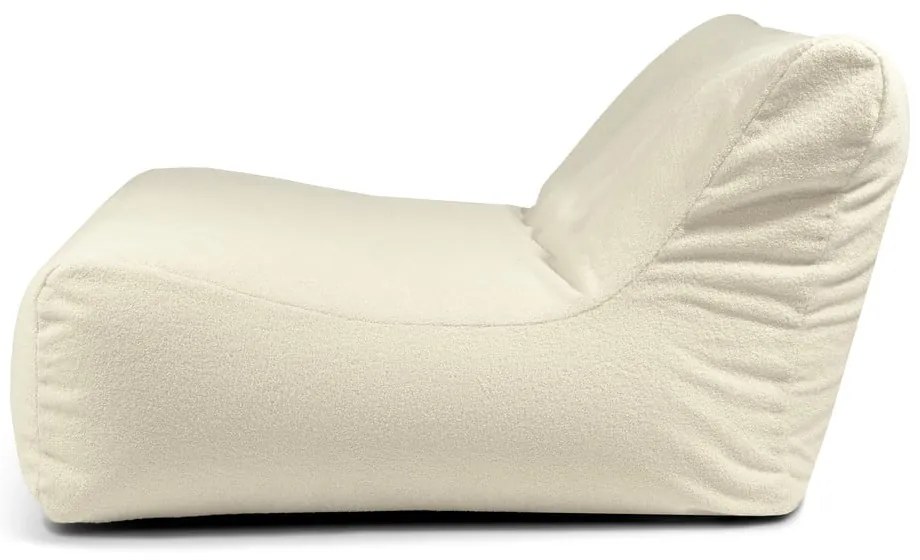 Fotoliu bean bag crem cu tapițerie din țesătură bouclé Sofa Lounge – SLOWDOWN