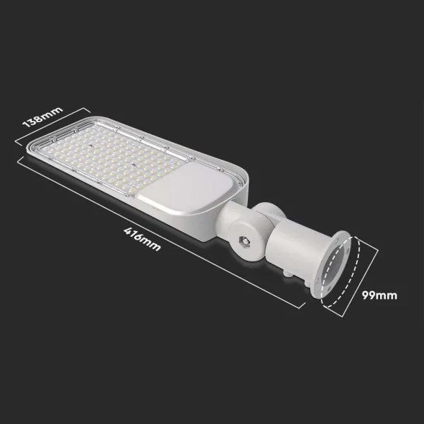Lampă stradală LED cu senzor, cip SAMSUNG, 30W, 230V, 6500K, IP65