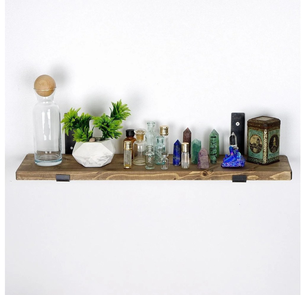 Raft decorativ de perete Dupone 9 (Nuc + negru) . 1093659
